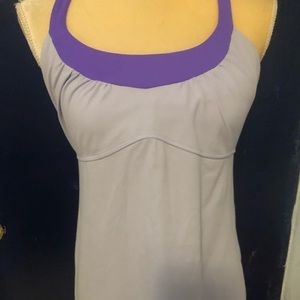 Lulemon top two tone with build on bra medium as is